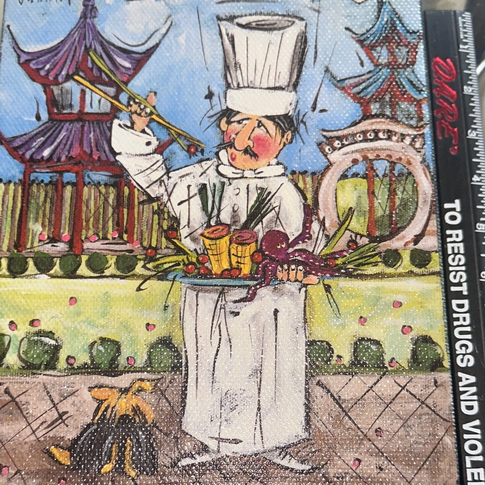 Colorful Chef Illustration Art Print